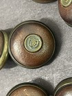 Rare Brass Leather Antique World War 1 Military Army Navy Button Lot 8 Mint