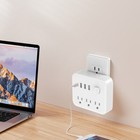 Multi Plug 3 Outlets 3-usb 1 Usb-c Ports Extender Power Strip Surge Protector Us