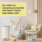 Diaper Pail Refill Bags  10 Pack  Compatible With Dekor Classic
