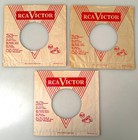 Lot Of 6 Vintage Rca Victor Records 45 Rpm 7  Company Sleeves 1950s Chevron