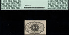 Fr-1241  0 10 First Issue Fractional Currency - 10 Cents - Graded Pcgs 62ppq