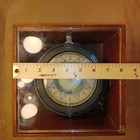 Vintage Kelvin White Boston Compass Gimbal Ring Binnacle Wooden Box Light Brass