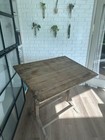 Vintage Pine Wood And Cast Iron Adjustable Drafting Table Desk
