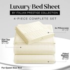 Queen Italian Prestige Collection Striped Bed Sheet Set     1800 Luxury Soft