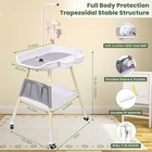 Baby Changing Table  Adjustable Height Diaper Changing Station With Baby Crib Mo