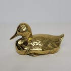 Pair Of Vintage Brass 4 1 2  Ducks Figurines Mountable