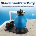 16  Sand Filter Pump 3168gph Timer 6   way Valve 90   lb Pool Pump Above   In   ground