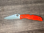 Spyderco Endura 4 Folding Knife  Vg-10 Steel Blade  Orange Frn Handles C10fpor