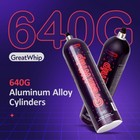640g Cream Aluminum Cylinders Charger X6 Tanks Greatwhip Top Quality