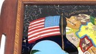 Vtg Remembrance Of Brazil Butterfly Wing Souvenir Tray Santos Rio