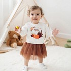 Baby Girl Thanksgiving Outfit Turkey Letter Printed Long Sleeve Dress Mesh Tu   