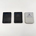 Lot Of 3 Sony Playstation 2 Ps2   Ps1 Official Oem 8mb Memory Card Scph-10020