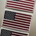 3 Pack Usa American Flag Embroidered Patch With White Border  3 3 4 X 2 1 4  New