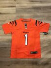 Ja marr Chase  1 Cincinnati Bengals Kids Jersey Orange Youth Medium Stitched