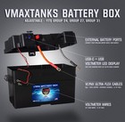 Vmax Lithium Smart Battery Box For 100ah Batteries With Fast Charging Ports