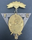Antique Knights Of Pythias 2 Part Medal S s  Davis S c  Lodge Mixed Metal 1874
