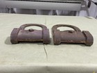 Two Vintage Barn Door Hangers With Rollers