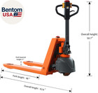 Tory Carrier Full Electric Pallet Jack Truck  3300lbs Capacity Motorized Pallet 