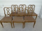 Set 6 French Dining Chairs Chippendale Figure 8 Regency Country Six  Interlaced
