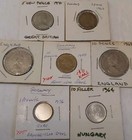 European 7 Pc Coin Collection-uk Hungary   Germany Circulated   Uncirculated 