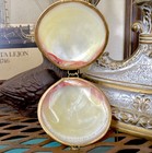 Vintage Mother Of Pearl Shell Hinged Trinket Or Pill Box Victorian Style