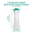 Tupperware 2-piece Hourglass-shaped Seasoning Salt Pepper Shaker Set W mint Lids