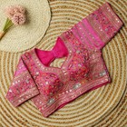 Saree Blouse Readymade Silk Designer Party Sari Choli Bollywood Wedding Top