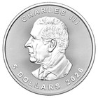 Roll Of 25 - 2026 1 Oz Canada 9999 Fine Silver Maple Leaf  5 Coin Bu