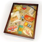 Vintage Sewing Shadow Box Frame Ephemera Art Needle Books Notion Collage Decor
