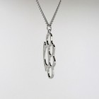 Brass Knuckle Duster Polished Silver Pewter Pendant Necklace Nk-637
