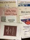 Vintage Piano Sheet Music 10 Piece Lot - Solos  Movie Themes  Educational