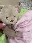 Carters Child Of Mine Baby Rattle Lovey  Security Blanket Pink 7    Tan Teddy Bear