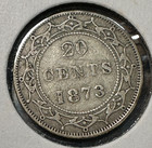 1873 Key Newfoundland 20 Cents Super Original Vf Km-4 Mintage 40k Chrc