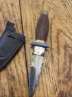 Vintage Boot Dagger Knife Fixed Blade Wood Brass Handle   Sheath Pakistan