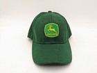 Vintage John Deere Strapback Solid Forest Green W  New Logo Patch Uncommon Ln