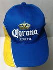 Corona Extra Beer Embroidered Logo Hat Adjustable Blue Yellow 