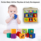 Baby Blocks  9pcs Soft Squeeze Building Blocks Stacking Toys For 6  Months Ba   