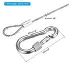 2pack 2 5mmx2m 6 6ft  Safety Cable Lock Wire With Snap Hook Steel Security Cable
