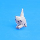 Hagen Renaker Miniature Persian Kitten Playing Vtg Grey Cat Ceramic Figurine