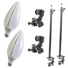 Trade Show Led Light Set  2pcs 36w Lights Bulb    Extension Pole Desktop Clamp