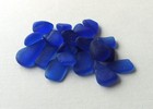 24 Pieces Cobalt Blue Beach Sea Glass In Jewelry Quality