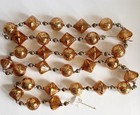 Modern Vtg Mercury Glass Garland Copper Gold Chunky Christmas Fall Halloween 6   
