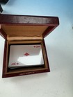 Two Vintage Italian Leather Playing Card Boxes Trinket London Harness   Antinori