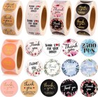 Thank You Small Stickers Rolls  2500pcs 1 Inch Thank You For Supporting My Sm   