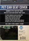 Brooklyn Pet Dog Car Seat Cover Hammock Style Protects Rear Seats 55 x 57  Black