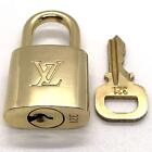Louis Vuitton Padlock Lock   Key Brass Gold Authentic Number Random Jp Used