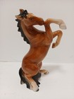 Vintage 1953 Halsey Import Porcelain Horse Figurines Set Of 3 Brown Glossy Japan
