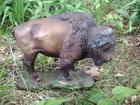 Majestic American Bison Buffalo Sculpture Statue Western Wildlife Home D  cor