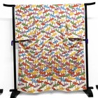 Kimono Folding Crane Colorful White Silk Furisode 102b Authentic Vintage