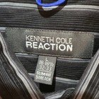 Kenneth Cole Black   Gray Men s Large Modern Striped Slim Fit Stretch Shirt
